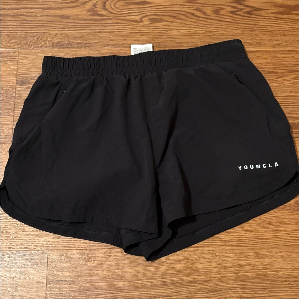 YoungLA Women's Athletic Black Shorts